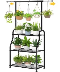 Mila Çiçeklik 3 Raflı Metal Askı Kancalı 163 Cm