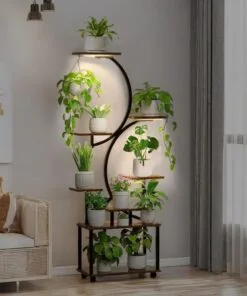 Milano 8 Raflı Büyütme Işıklı Çiçeklik 157 Cm