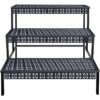 Mira Metal Retro Çiçeklik 3 Raflı 70 cm