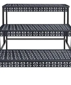 Mira Metal Retro Merdiven Çiçeklik 3 Raflı 70 cm