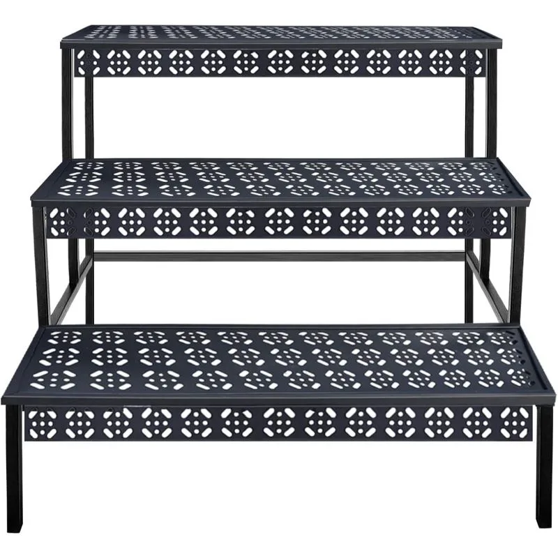 Mira Metal Retro Merdiven Çiçeklik 3 Raflı 70 cm