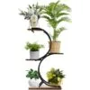 Nora 4 Raflı Çiçeklik Kavisli Metal 74 cm Nora 4 Raflı Çiçeklik Kavisli Metal 74 cm