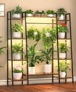 Novus Metal Çiçeklik 10 Raflı LED Işıklı 140 cm