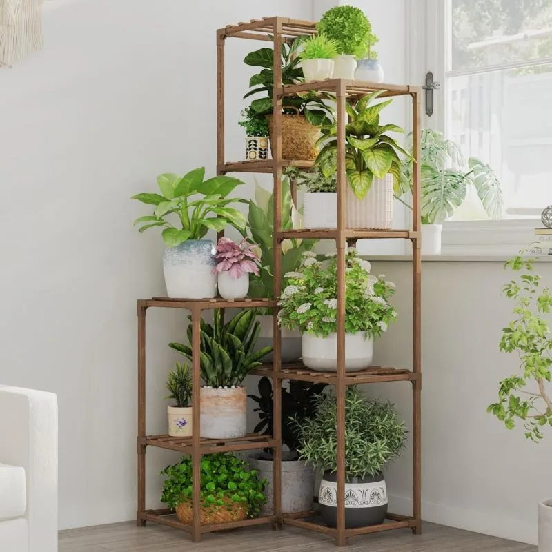 Reve Ahşap Çiçeklik 8 Raflı 140 cm Reve Ahşap Çiçeklik 8 Raflı 140 cm