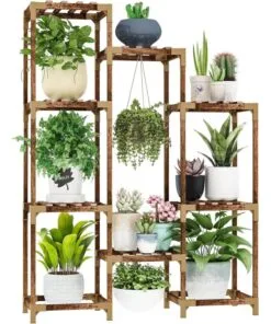 Siena Çiçeklik Ahşap 10 Raflı 120 Cm