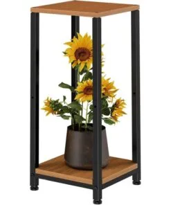 Silovia Metal Çiçeklik 2 Raflı 80 cm