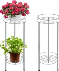 Tero Paslanmaz Metal 2 Raflı 71 cm Çiçeklik