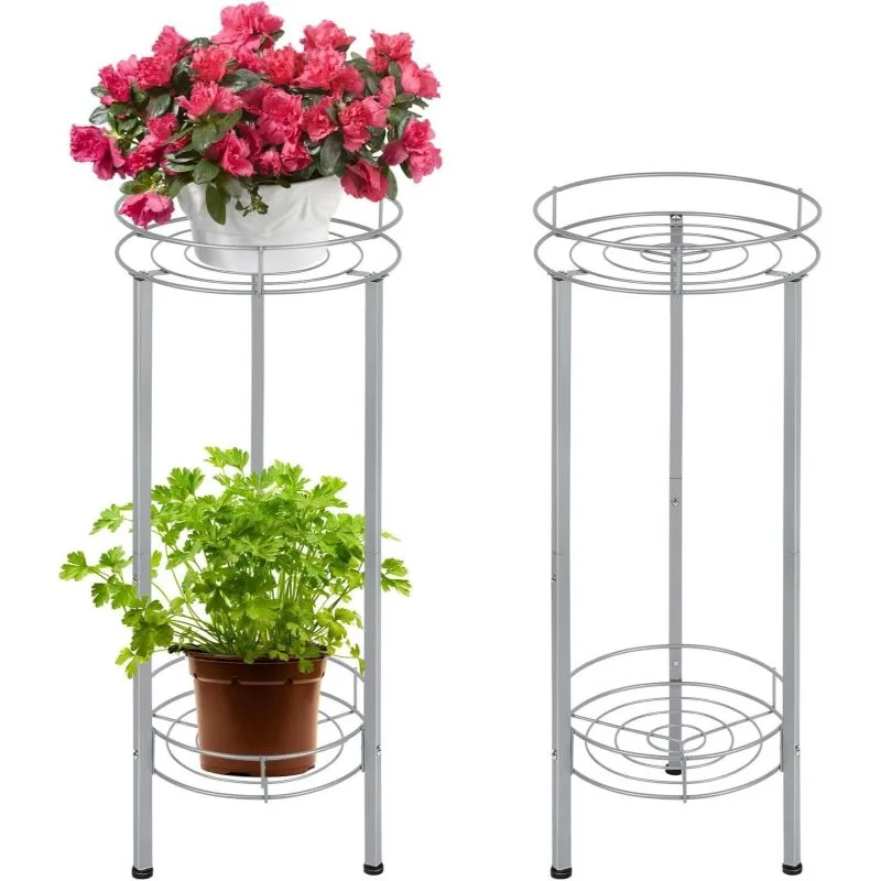 Tero Paslanmaz Metal 2 Raflı 71 cm Çiçeklik Tero Paslanmaz Metal 2 Raflı 71 cm Çiçeklik