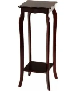 Vera 2 Raflı Maun Ahşap Çiçeklik Sehpa 81 Cm