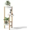 Violet Bambu Çiçeklik Uzun 3 Raflı 70 cm
