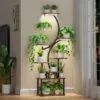 Willow Işıklı Metal Çiçeklik 8 Raflı 157 cm Willow Işıklı Metal Çiçeklik 8 Raflı 157 cm