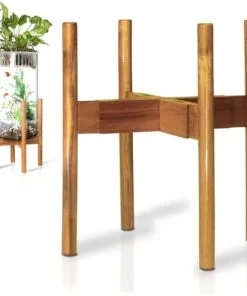 Zora Akasya Ahşap Tekli Çiçeklik 38 cm