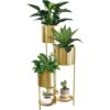 Zafira Ferforje 6 Raflı Gold Çiçeklik 90 cm