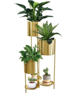 Zafira Ferforje 6 Raflı Gold Çiçeklik 90 cm